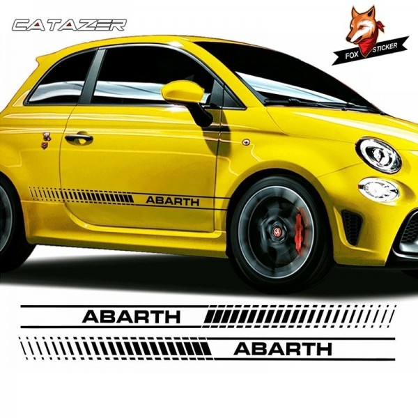 Car Accessories Car Decor Car Stickers Car Side Stripes Graphics Stickers Decals ABARTH Vinyl Auto Car Styling for Fiat 500